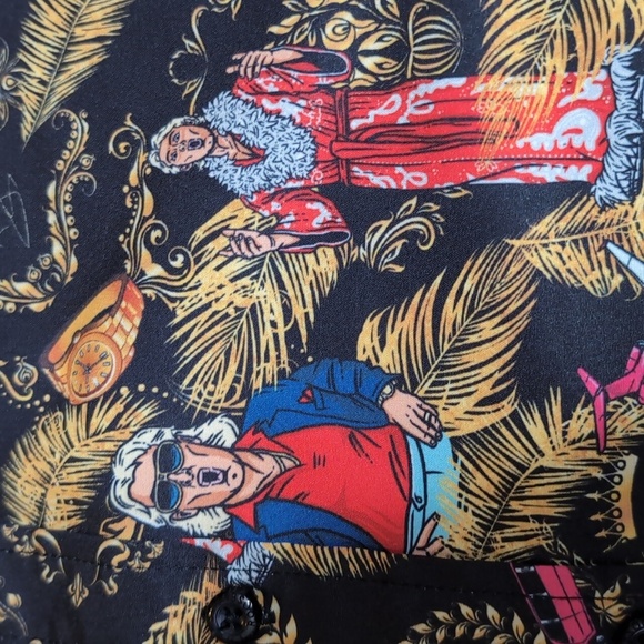 RSVLTS WWE Legends Ric Flair Nature Boy KUNUFLEX Short Sleeve Shirt Size Small - Picture 12 of 12